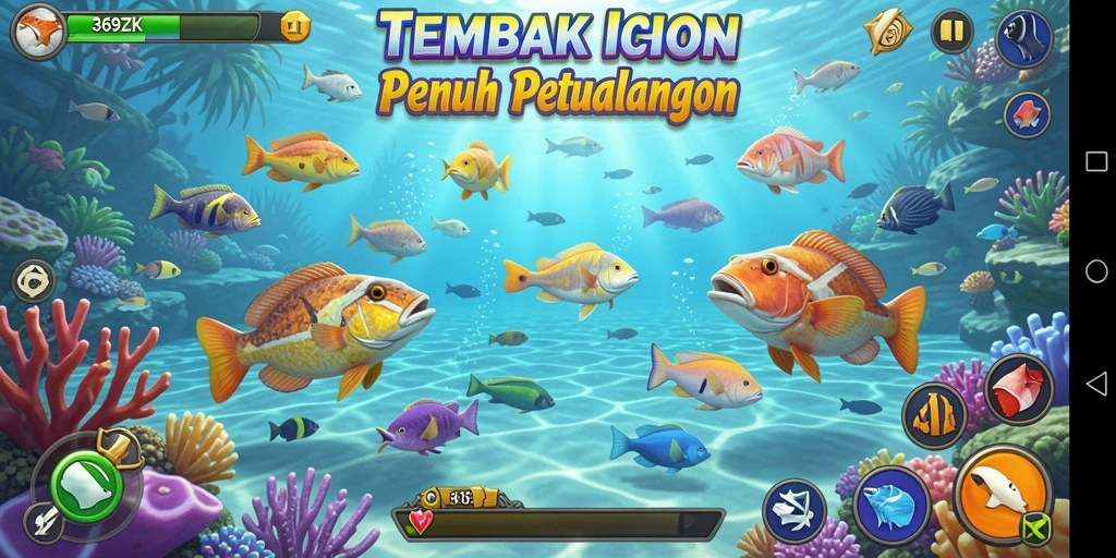 Tampilan gameplay 369ZK yang menarik dalam Tembak Ikan.