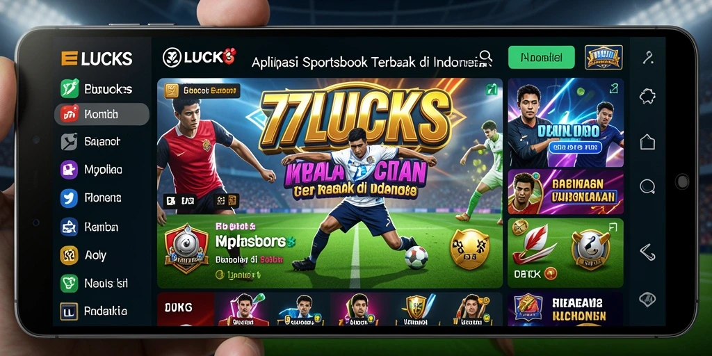 Screenshot utama 77LUCKS menampilkan gameplay Sportsbook yang menarik.