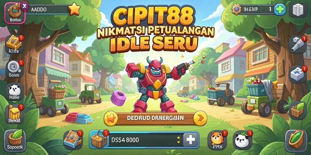 Screenshot menampilkan gameplay seru dari CIPIT88 dengan elemen Idle yang menarik.
