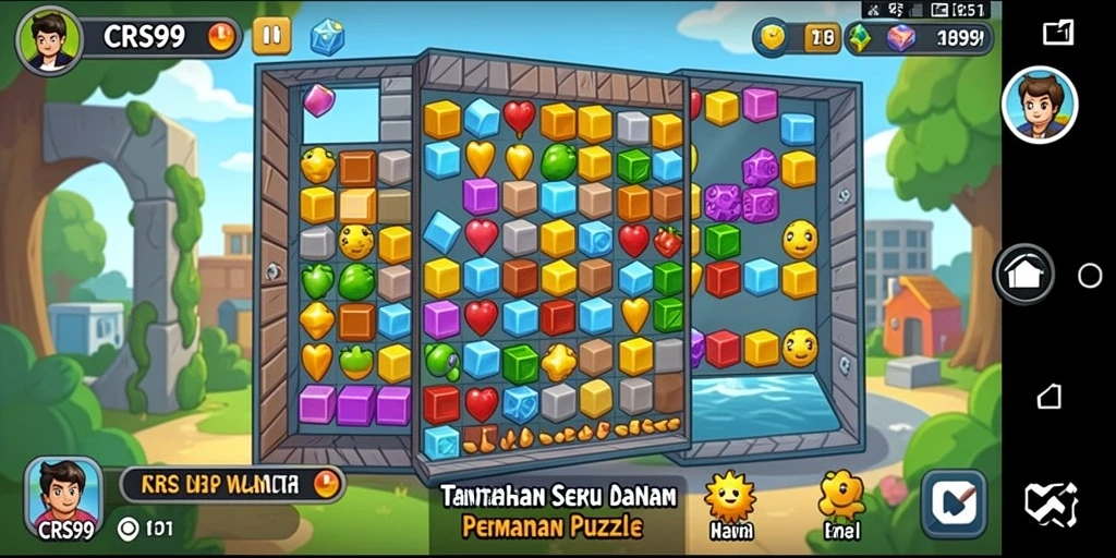 Tampilan gameplay penuh warna dan mendebarkan dari CRS99.