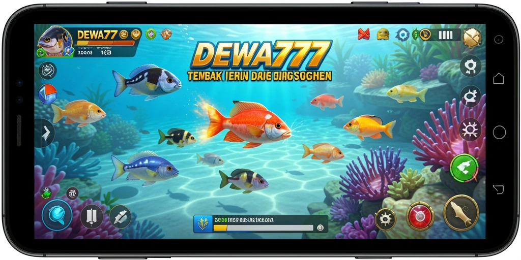 Screenshot gameplay DEWA777 menampilkan aksi tembak ikan yang seru.