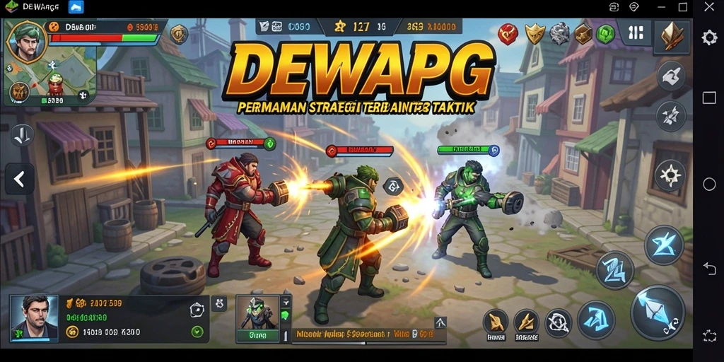 Tangkapan layar utama DEWAPG menampilkan suasana permainan strategi yang mendebarkan.