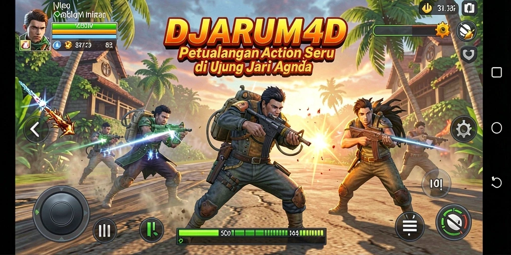 Screenshot gameplay DJARUM4D menampilkan intensitas aksi yang mendebarkan.