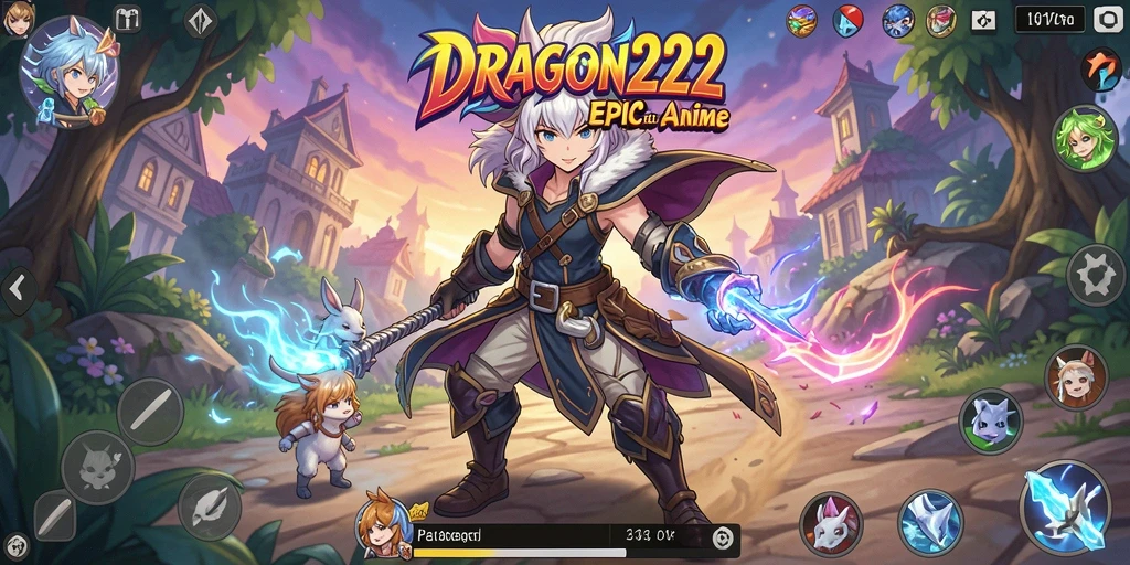 Screenshot gameplay DRAGON222 yang menampilkan karakter anime dalam aksi.