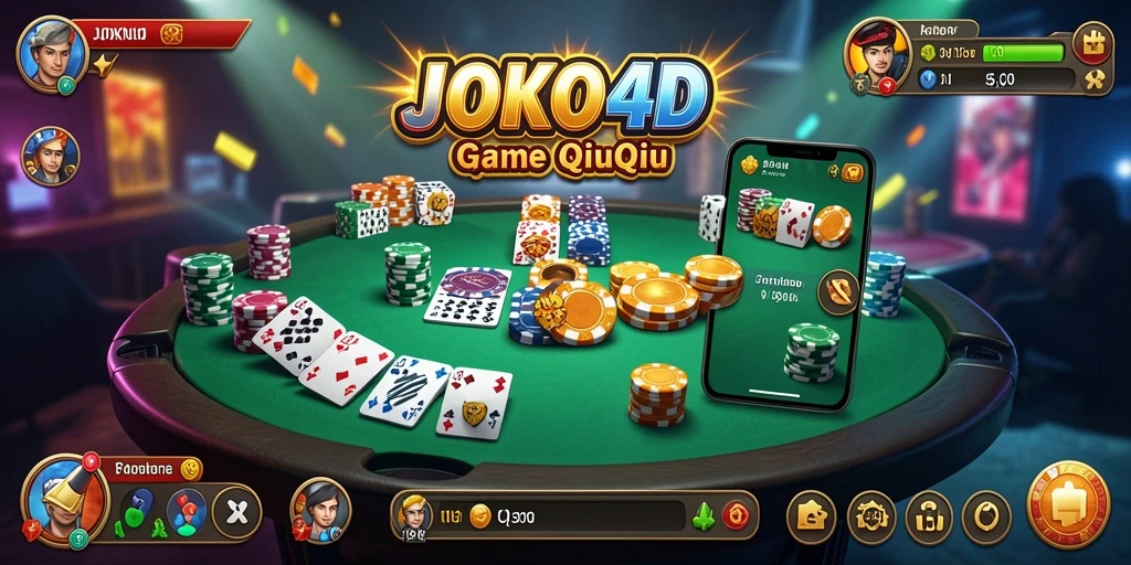 Screenshot gameplay JOKO4D menampilkan aksi seru permainan QiuQiu.