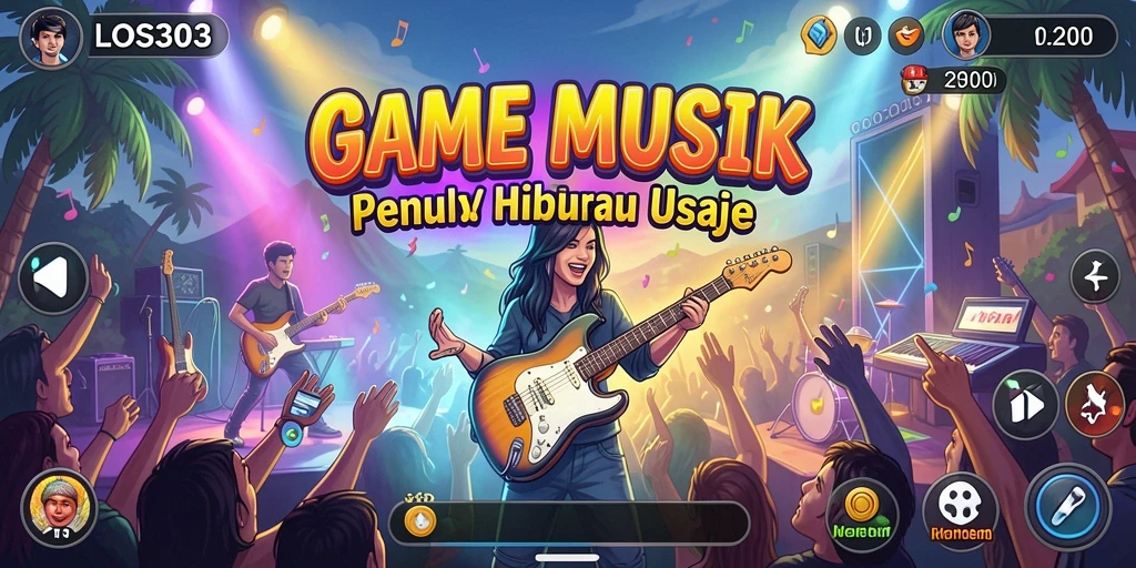 Tangkapan layar gameplay menunjukkan pemain menikmati permainan musik dengan antusias.