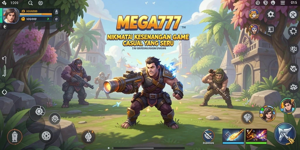 Screenshot gameplay MEGA777 yang menarik dan penuh warna.