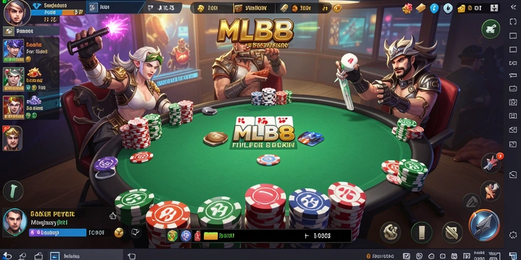 Tampilan menarik dari gameplay Poker di MLBB8.