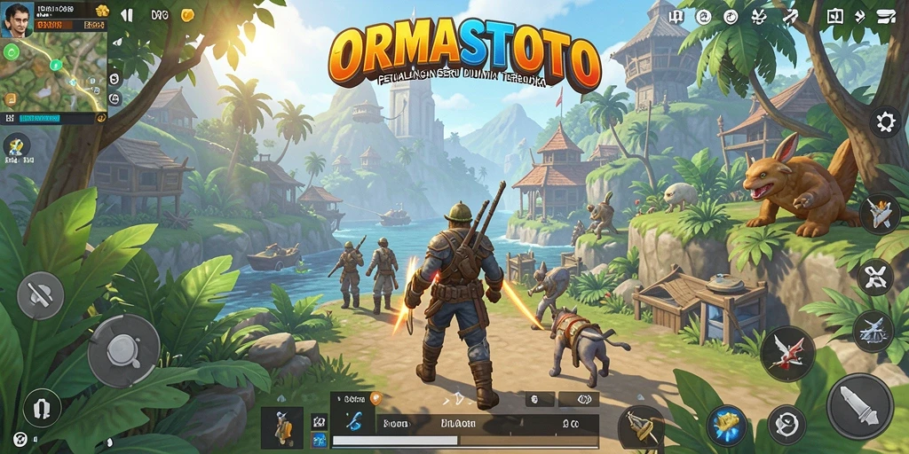 Screenshot gameplay ORMASTOTO yang menampilkan petualangan Open World yang menarik.