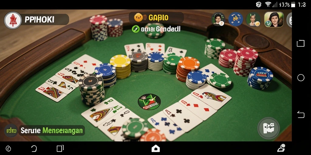 Screenshot gameplay menunjukkan aksi seru bermain Gaple.