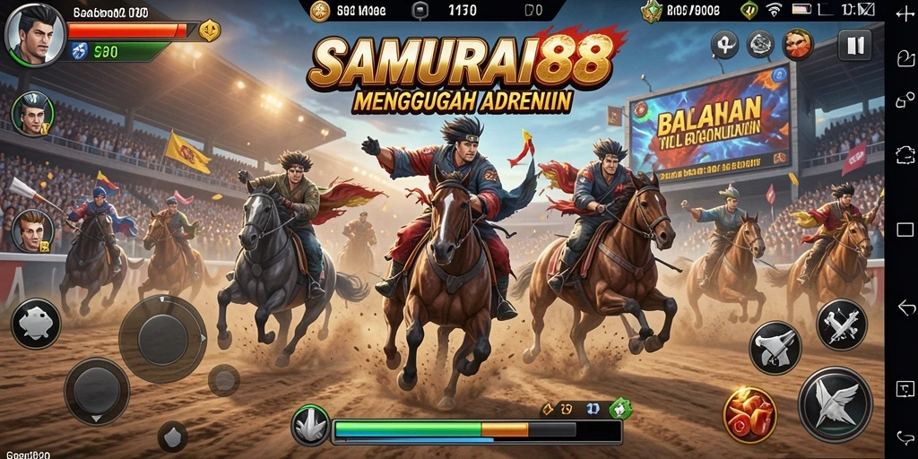 Tampilan gameplay SAMURAI88 yang penuh kecepatan dan adrenalin.