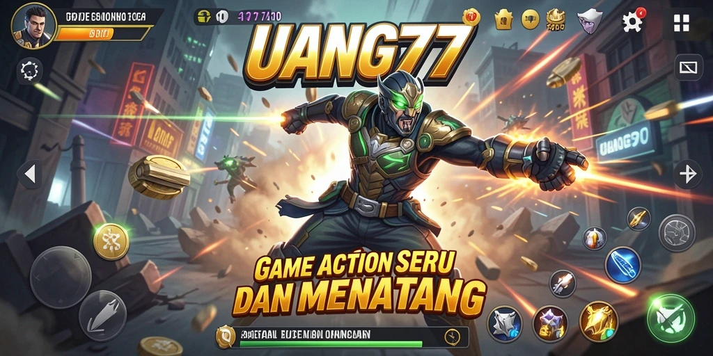 Tampilan gameplay UANG77 yang menegangkan dan seru.